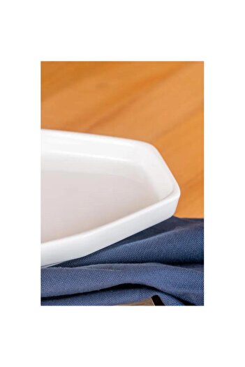 ACAR 32cm Hexagon Art Oval Single Boat Plate - Mst410