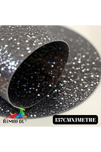 RİMAFOL Rimafol Simli siyah dekoratif folyo 137CMX1METRE