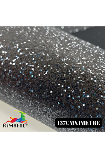 RİMAFOL Rimafol Simli siyah dekoratif folyo 137CMX1METRE
