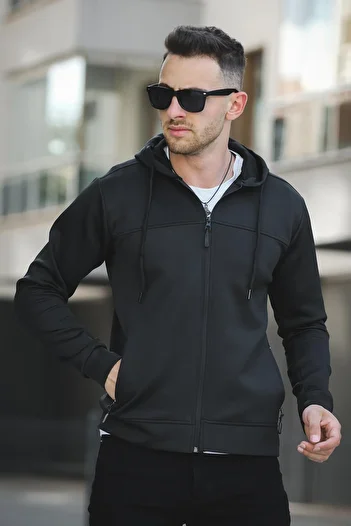 Oksit Ugo Training Scuba Fabric Hooded Zipper Jacket