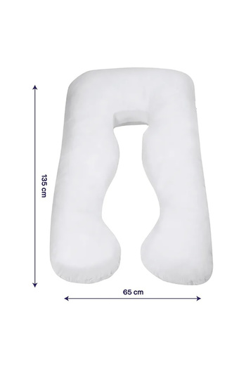 Blooming Blossom - U Shape Full Body Pregnancy Pillow - White