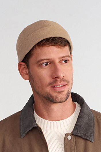 Külah Winter New Style Wool Retro Hip-Hop Docker Hat Camel