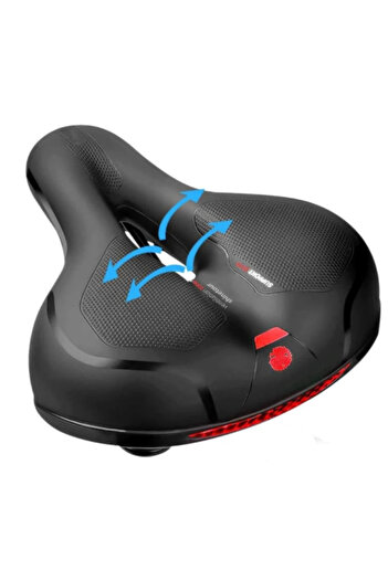 Asroya Bicycle Wide Comfortable Soft Spring Saddle Seat Bicycle Seat Saddle Spare Parts Accessories 26x21