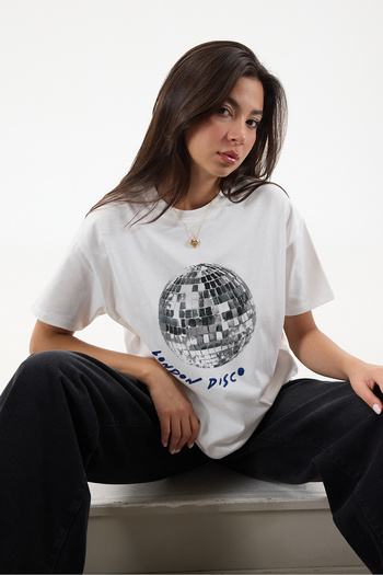 Addax Disco Ball Patterned T-Shirt P10325-T11