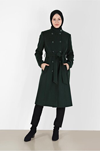 Alvina BUTTON DETAIL BELLOWED COAT 90255