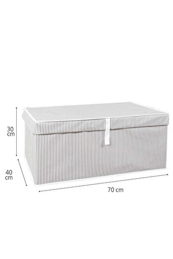 Smyak 3 Pcs Brown Multi-Purpose Box with Lid - 70X40X30