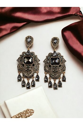 FAYRA ACCESSORIES Crystal Stone Water Drops Dangle Earrings