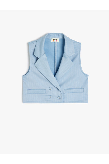 Koton Pocket detail, sleeveless, viscose blend vest.