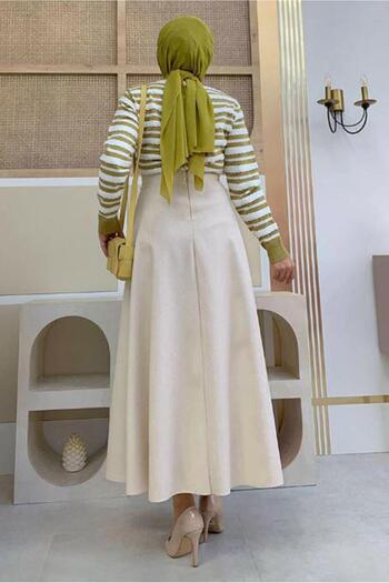 TRENDTESETTÜR Women's Beige (stone) Flared Skirt 6811
