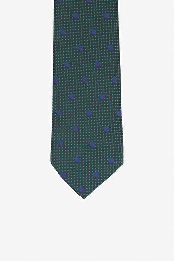 ALTINYILDIZ CLASSICS Men's Green-Blue Patterned Classic Tie