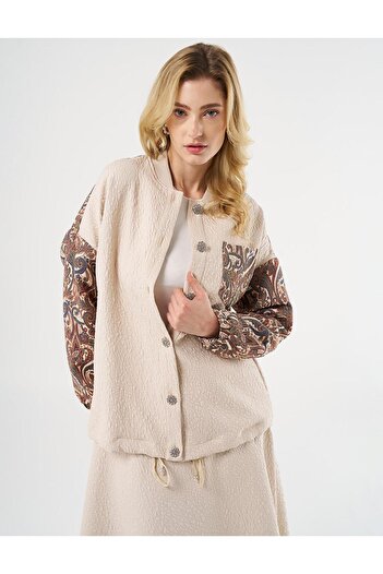 Kayra Κρέμα με υφή με γαρνιτούρα Jacquard