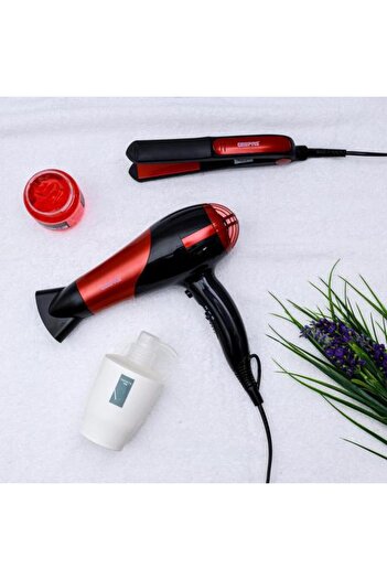 Geepas Hair Dryer & Hair Straightener, 2 Speed Settings, Ghf86036, 2-in-1 Travel Kit Of Dryer & Stra