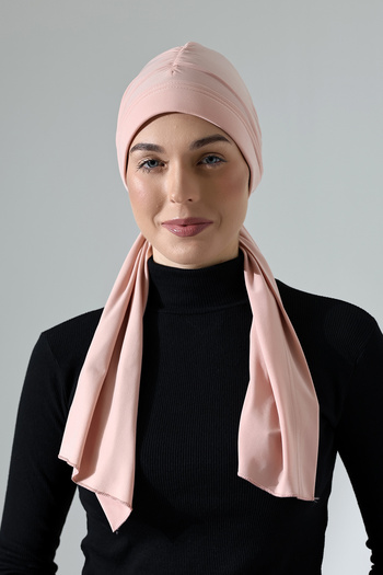 ihvan online Pink Hijab Shawl - Three Different Ties, Practical Ready