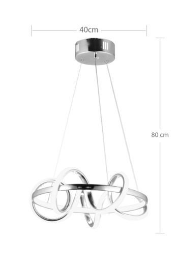 NZL Lighting Modern Lüx Kıvrımlı Üç Renkli Gold Sarkıt Ledli Avize Oturma Odası Avize ve Salon Sarkıt Avize