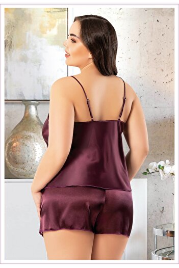 DynamicLeggings Rope Strap Satin Lace Shorts Suit