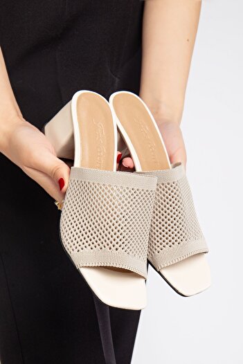 Jackers Stylish Mesh Women's Evening Dress - Casual Comfortable Heeled Slippers