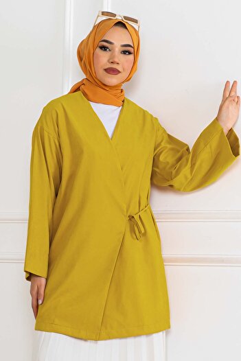 benguen Side Tie Kimono Mustard 2147