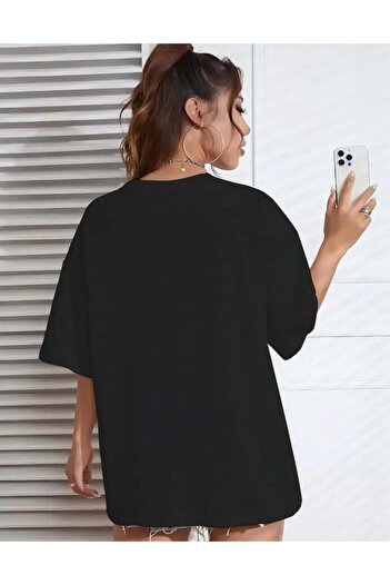 caddekombin Brooklyn 1898 Baskılı Pamuk Yuvarlak Yaka Siyah T-shirt