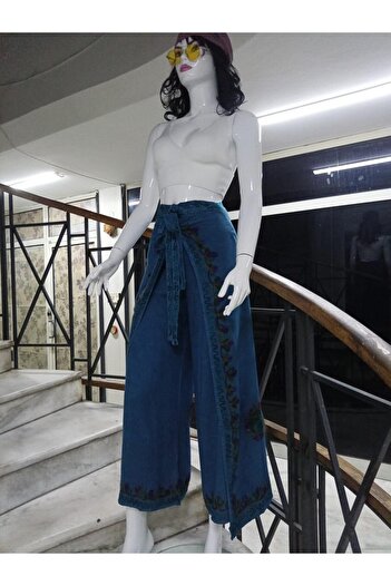 EREN STYLE Authentic Embroidered Harem Baggy Puzzle Pants(104 cm)