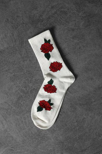 Slatra Білі шкарпетки ROSE