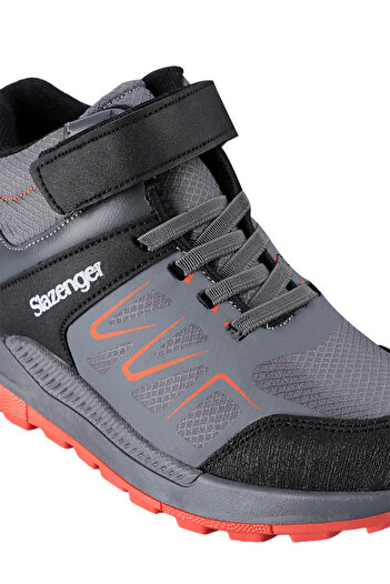 Slazenger KENTON I Çocuk Cırt Cırtlı Koyu Gri Bot