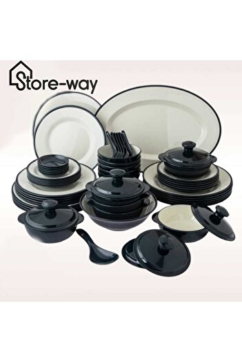 Storeway 57 Pcs Melamine Dinner Set