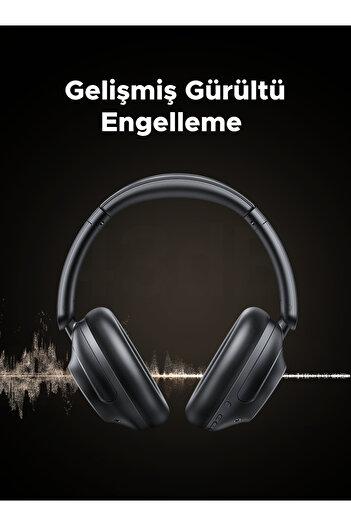 Ugreen Hitune Max5 Hibrit Aktif Gürültü Engelleyici Kablosuz Kulak Üstü Kulaklık, Siyah - 25255