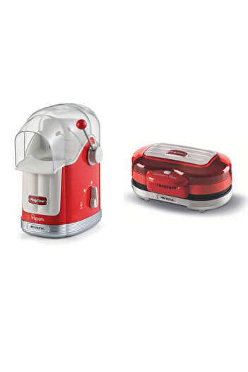 ARIETE Party Time Popcorn Mısır Patlatma Hamburger Makinesi 2'li Özel Set
