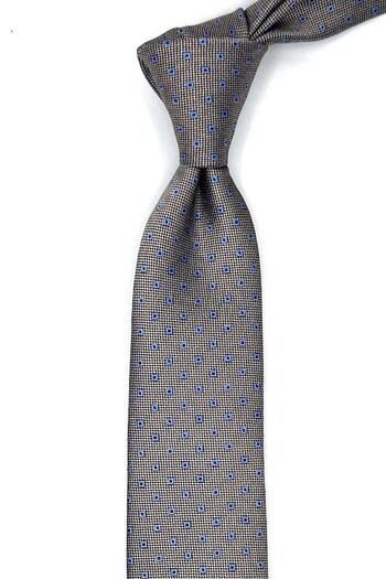 Kravatkolik Μπεζ Slim Fit Γραβάτα - Μικρό σχέδιο SK8052