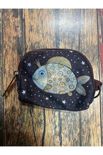 Street Bag Ethnic Αυθεντικό Μίνι Πορτοφόλι Μποέμ με μοτίβο ψαριού Πορτοφόλι για κέρματα