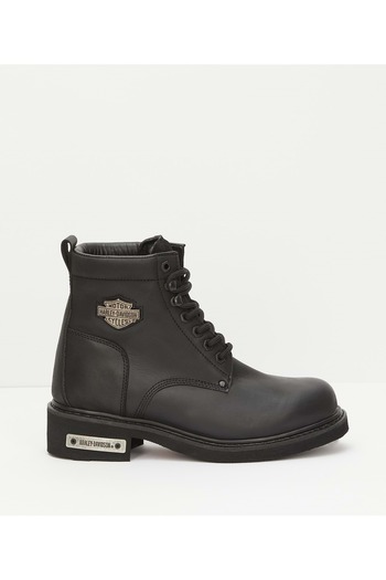 Harley Davidson 025M100109 Gibson Δερμάτινα Ανδρικά Μποτάκια ΜΑΥΡΑ