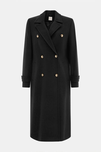 W Collection SİYAH KRUVAZE YAKA MANTO