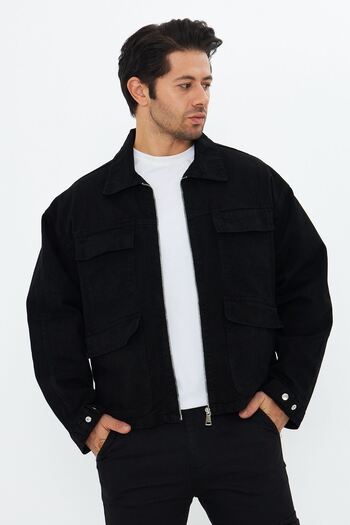 Oyga Men's Oversize Fit Denim Jeans Jacket