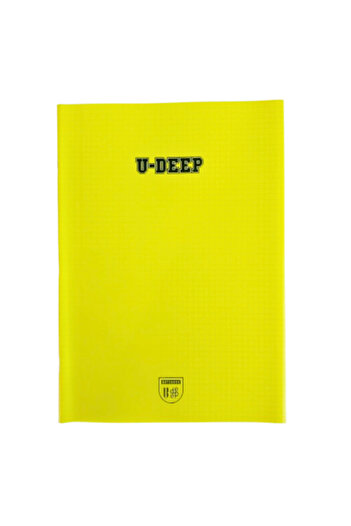 Glanart A4 Size Plastic Cover 80 Sheets Striped Notebook Edge Red Striped 1Pcs U-Dep