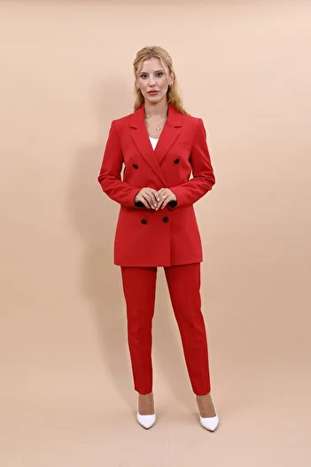 TANISA Verona Button Detail Blazer Suit Tns-4347