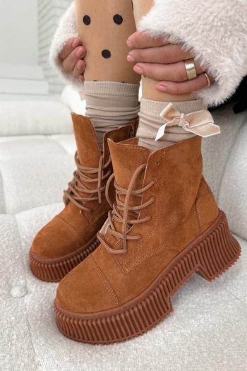 Shoebutik Lazy Tan Suede Μποτάκια