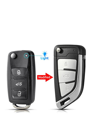 Choice مفتاح سيارة KEYYOU معدل بثلاثة أزرار، 2/3BT، مناسب لسيارات فولكس فاجن جولف تيجوان بولو باسات B5 جيتا