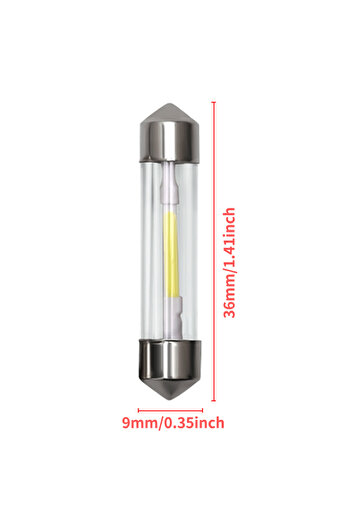 KALADA 6000K white 4 pieces 36mm 4pcs Led Festoon 31MM 36MM 39MM 41MM C5W C10W COB Glass Led Bulbs Housing