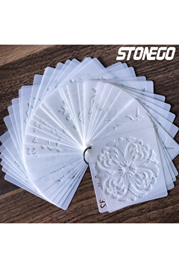 Choice WHITE STONEGO Mandala Stencils DIY Home Decoration Drawing Laser Cut Template Wall Stencil Painting