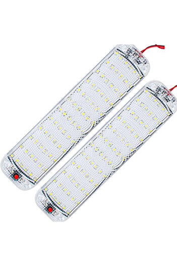 Choice 3370-1 2PCS LED Car Interior Light RV Ceiling Light Strip Lamp With Switch Car Interior Lighting Cam
