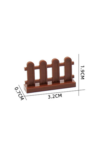 Choice 33303 Brown Marumine 30PCS MOC Bricks City Fence Accessories Railing Stairs House Pieces Garden Mili