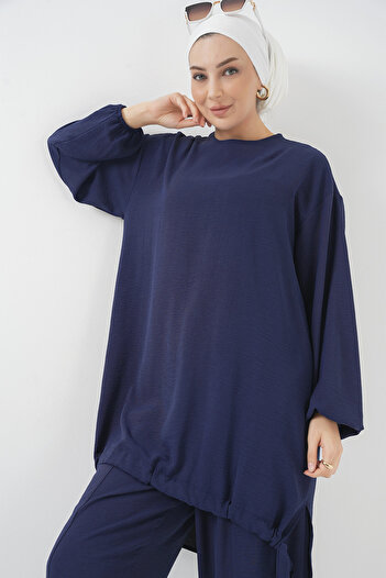Bigdart 6682 Model Navy Blue Tunic and Pants Set
