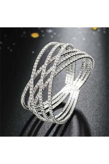 Pelin Aksesuar Cross Bracelet with Crystal
