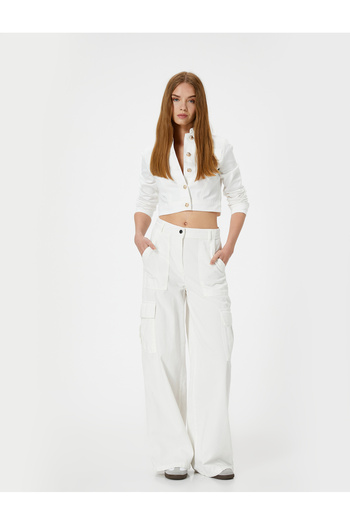Koton White Women's Jacket 4Sal50052Md