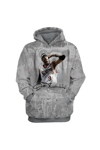usateamfans Allen Iverson 3D Hoodie - Relaxed Fit
