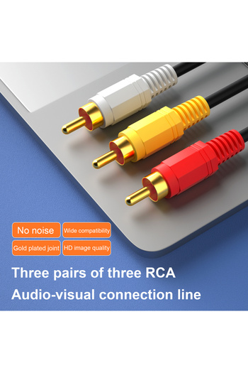 choice2 1.5m 3RCA Male to 3 RCA Male Composite Audio Video AV Cable Plug 3X RCA Retail & Wholesale 1.5M 3M 5