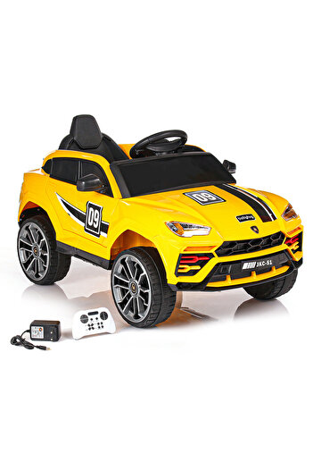 Babyhug Electrical SUV Ride On Jeep with Remote, Music & Lights for Kids 18M-3Y, Yellow