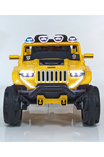 Babyhug Bugatti Jeep Two-Seater Battery Operated Ride-On with Lights & Sounds - Yellow (18M-3Y)