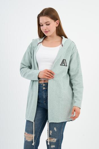 ALEXANDERGARDI Hooded Shoulder Detailed Long Cardigan (B22-30305)