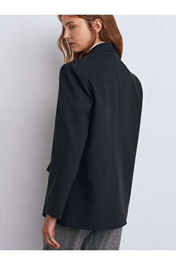 Dilvin 60761 Blazer cu croială dreaptă-Negru